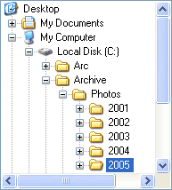 Select folder using Explorer.