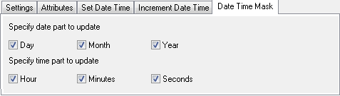 Set date time mask on the template tab.